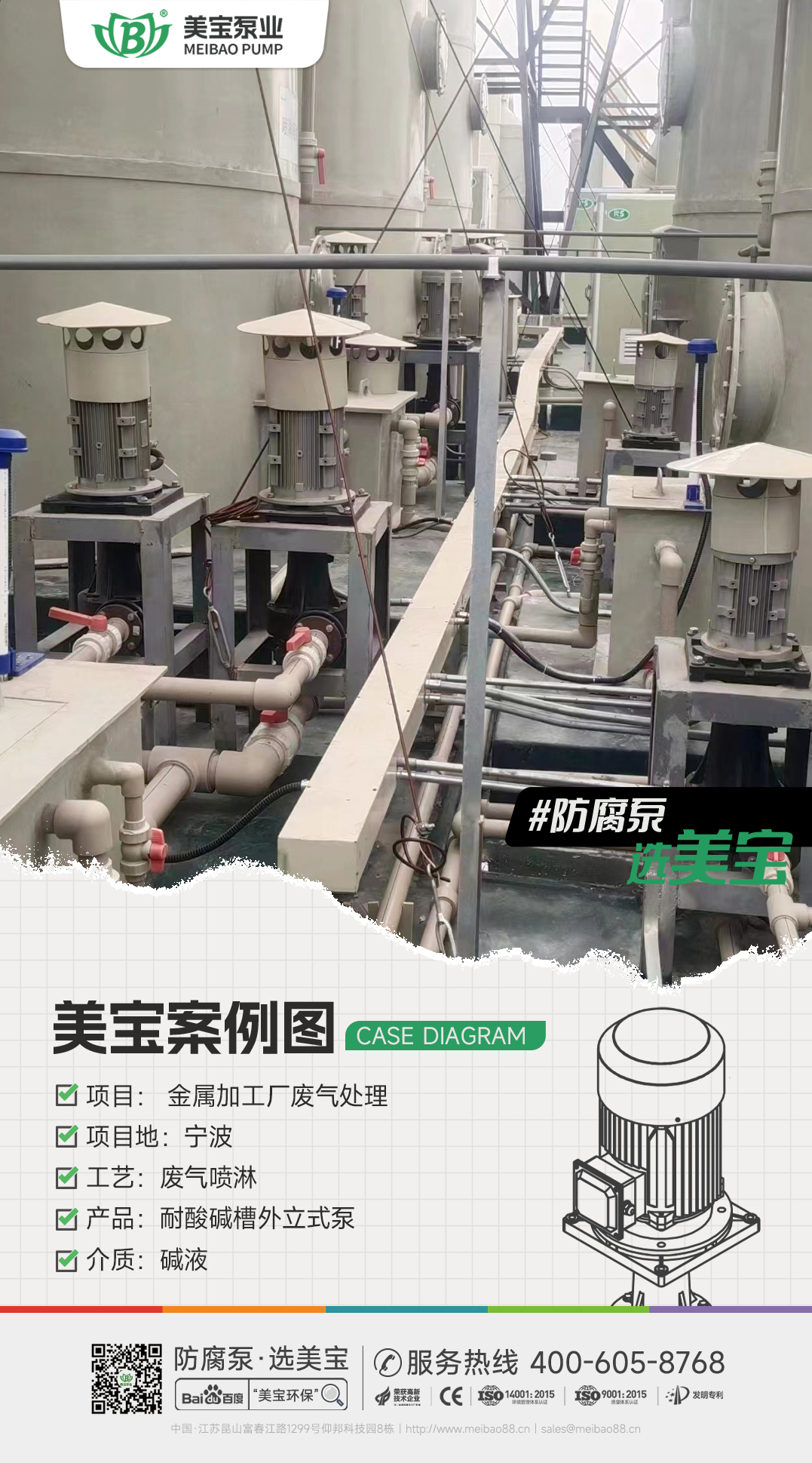 金屬加工廠廢氣堿液噴淋用什么泵？
